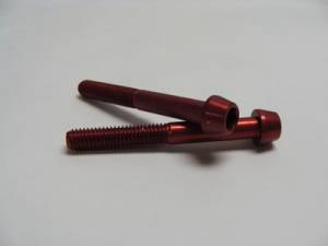 Aluminum Fasteners - Aluminum Tapered Socket Cap Bolts - 6x55 Red Aluminum Tapered Socket Cap Bolt