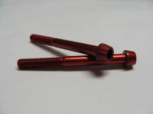 Aluminum Fasteners - Aluminum Tapered Socket Cap Bolts - 6x60 Red Aluminum Tapered Socket Cap Bolt