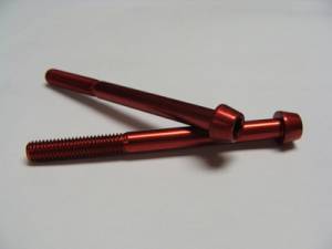 Aluminum Fasteners - Aluminum Tapered Socket Cap Bolts - 6x75 Red Aluminum Tapered Socket Cap Bolt
