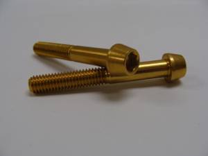 Aluminum Fasteners - Aluminum Tapered Socket Cap Bolts - 6x40 Gold Aluminum Tapered Socket Cap Bolt