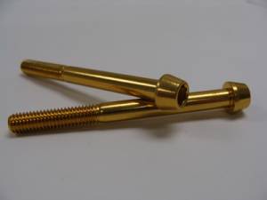 Aluminum Fasteners - Aluminum Tapered Socket Cap Bolts - 6x60 Gold Aluminum Tapered Socket Cap Bolt