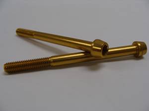Aluminum Fasteners - Aluminum Tapered Socket Cap Bolts - 6x70 Gold Aluminum Tapered Socket Cap Bolt