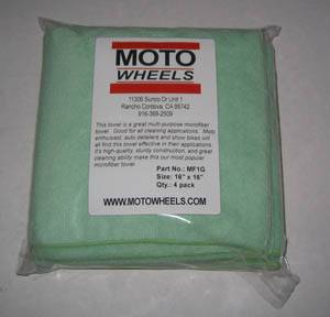 Tools, Stands, Supplies, & Fluids - Cleaning Supplies - Motowheels - MW Micro-Fiber Towel: 4 pack