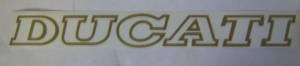 Stickers, Patches, & Toys - Stickers - Stickers - DUCATI 90's Logo Gold Sticker 4.25"
