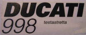 Stickers, Patches, & Toys - Stickers - Ducati 998 Testastretta Sticker