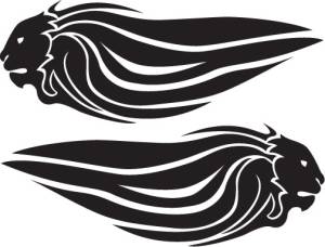 Stickers, Patches, & Toys - Stickers - Aprilia Lion Head Long sticker
