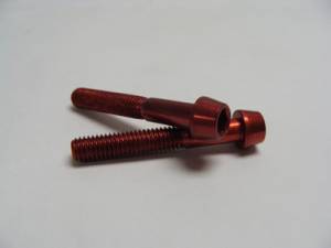 Aluminum Fasteners - Aluminum Tapered Socket Cap Bolts - 6x45 Red Aluminum Tapered Socket Cap Bolt