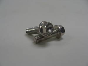 Aluminum Fasteners - Aluminum Hex Flange Bolts - 6x20 Silver Aluminum Hex Flange Bolt