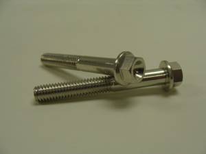 Aluminum Fasteners - Aluminum Hex Flange Bolts - 6x45 Silver Aluminum Hex Flange Bolt