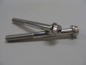 Aluminum Fasteners - Aluminum Hex Flange Bolts - 6x55 Silver Aluminum Hex Flange Bolt