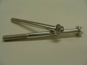 Aluminum Fasteners - Aluminum Hex Flange Bolts - 6x80 Silver Aluminum Hex Flange Bolt