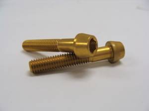 Aluminum Fasteners - Aluminum Tapered Socket Cap Bolts - 6x30 Gold Aluminum Tapered Socket Cap Bolt