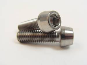 Titanium Fasteners - Titanium Tapered Socket Cap Bolts - 6x20 Titanium Tapered Socket Cap Bolt