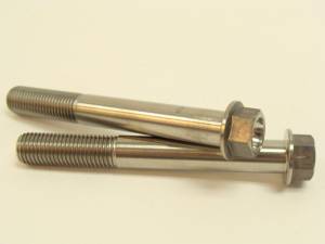 Titanium Fasteners - Titanium Hex Flange Bolts - 10x80 Titanium Hex Flange Bolts
