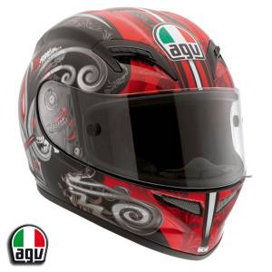 Helmets & Accessories - Helmets - AGV - AGV Grid Stigma Black/Red Helmet