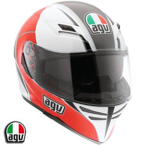 Helmets & Accessories - Helmets - AGV - AGV Skyline Block White/Red Helmet