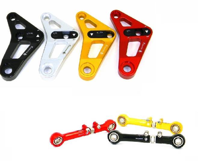 DUCATI 1199/899等用 アジャスタブルリンクロッド（ロングVer.） Ducabike Suspension Ride Height Rod And Rear Shock Link Combo