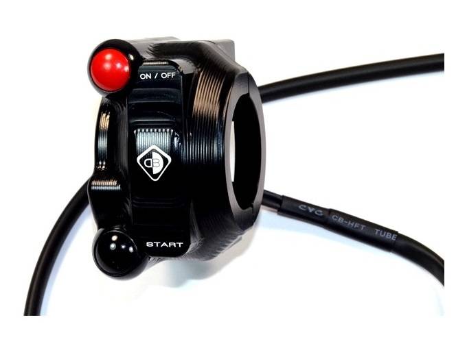 Ducabike Billet Switch Housing Panel With Integrated Push-Button