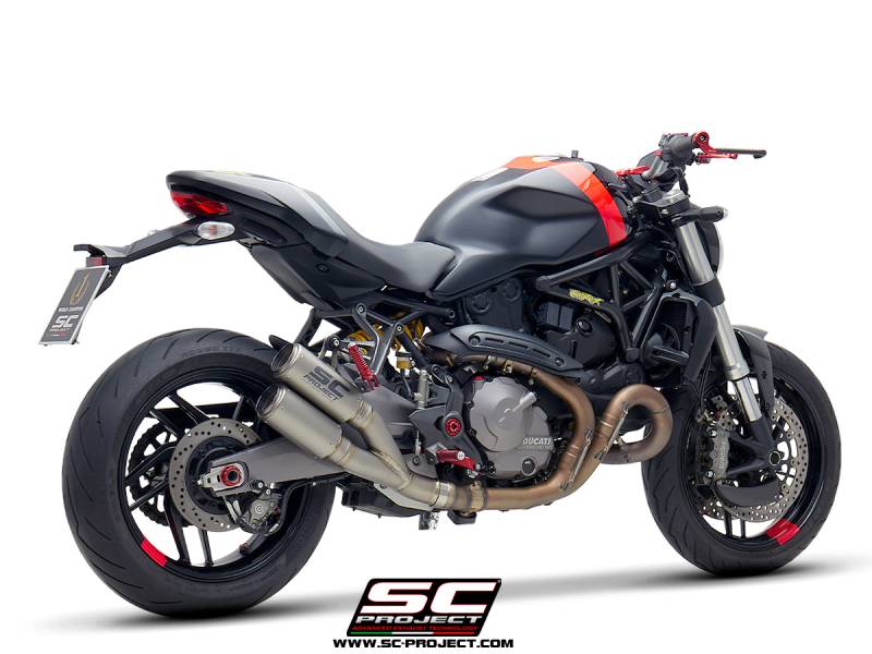 SC Project Twin CR-T Exhaust: Ducati Monster 1200/S/R '17+, 821 '18+