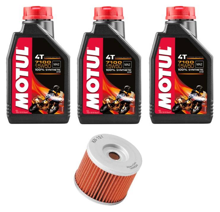 Motul 7100 Oil Change Kit with K&N Oil Filter: BMW G650X Challenge/Country,  G650GS