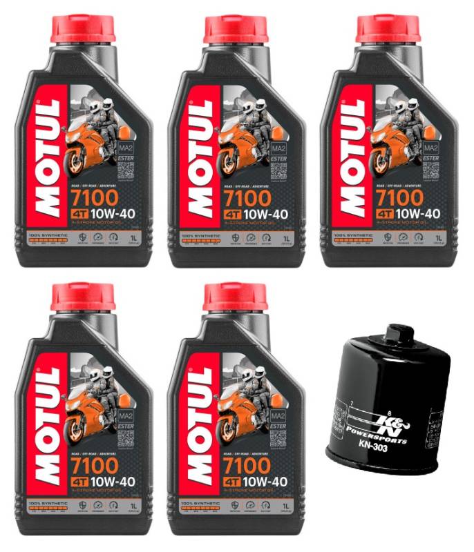 Motul 7100 Full Synthetic Oil Change Kit Kawasaki Z900RS, Cafe