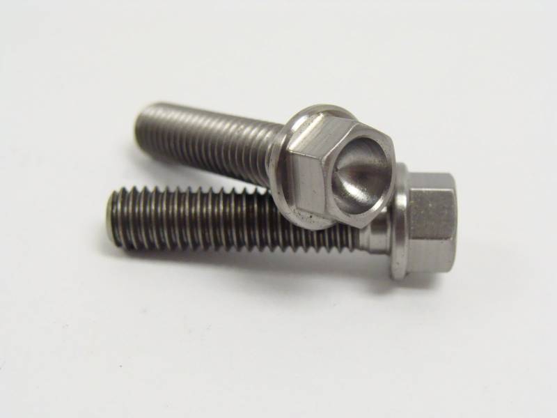 6x25 Titanium Hex Flange Bolts