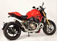 Spark - Spark Matte Carbon Fiber Racing Slip-on Exhaust with removable DB Killer: Ducati Monster 1200 [Made in Italy] '12-16'