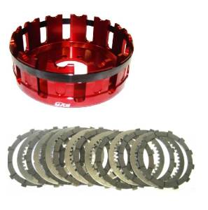 EVR - EVR Ducati 12T Organic Clutch Plates & Clutch Basket Set: 1198 / Streetfighter / M1100 / HM 1100 S/EVO