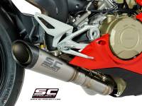 SC Project - SC Project S1 Titanium w/Carbon Cap Exhaust: Ducati Panigale V4/S/R