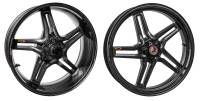 BST Wheels - BST Rapid Tek 5 Split Spoke Carbon Fiber Wheel Set [6.0" Rear]: Ducati Sport Classic, GT1000, Paul Smart