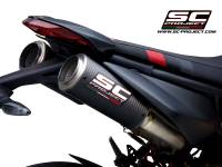 SC Project - SC Project CR-T M2 Carbon Fiber Slip-On Exhaust: Ducati Hypermotard 950/SP