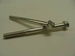 6x75 Silver Aluminum Hex Flange Bolt