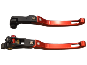 Bonamici Racing - Bonamici Racing Alloy Folding Lever Set [Black/Red]: Ducati 848-1098-1198, HM, Monster S4RS-1200, MTS 1200, Panigale V4-1299-1199-1299-V4-V2, Diavel/X, SF V4 - Image 1
