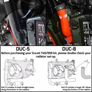 DUC-5 fit Ducati 749 S 2003-2007 Samco Silicon Rad Hoses & Clips 