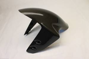 Carbonvani - Carbonvani Carbon Fiber Front Mudguard With Cable Cover: Gloss Clear - Image 1