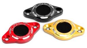 Ducabike - Ducabike Billet Crankcase Inspection Cover With CF Insert And Contrast: Panigale V4/S, SF V4 - Image 1