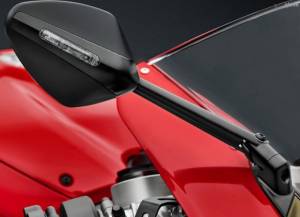 RIZOMA - RIZOMA "Veloce L" Billet Mirrors With Turn Signals and Brackets: Ducati Panigale V4/S/R, V2 - Image 1