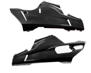 Motowheels - Ducati 848/1098/1198 Pre-Preg Street Version Carbon Fiber Belly Pan [Two piece] - Image 1