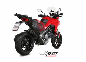 MIVV Suono Black Stainless Slip On Exhaust: Multistrada 1200 - '15