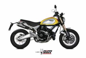 Mivv Exhaust - Mivv GP Pro Carbon Fiber Slip-On Exhaust: Ducati Scrambler 1100 - Image 1