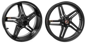 BST Wheels - BST Rapid Tek Carbon Fiber 5 Split Spoke Wheel Set [6.0" Rear]: BMW S1000R '14-'21,S1000RR '09-'22 - Image 1