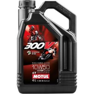 Motul - Motul 300V2 Factory Line Road Racing Synthetic 4T Oil 10W-50 4L - Image 1