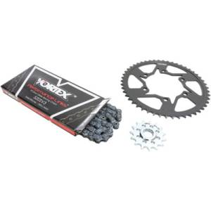 Vortex - Vortex Black Steel Chain Kit [Performance Gearing]: Honda CBR500R - Image 1