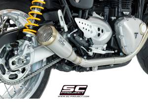 SC Project - SC Project Conic 70's Style Exhaust: Triumph Speed Twin '19+, Thruxton 1200/R '16+ - Image 1