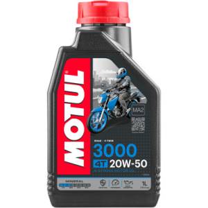 Motul - Motul 3000 Mineral 4T Engine Oil: 20W-50 1 US Qt - Image 1