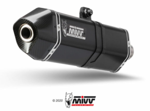 MIVV Exhaust Slip-On Speed Edge Approved Black Steel BMW R NineT 2014-2020 - Image 1