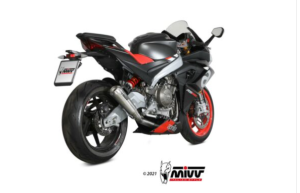 Mivv Exhaust - MIVV Full System Exhaust 2x1 X-M1 Titanium-High Position -Race Use Only Aprilia Tuono 660 (2021-2023) RS 660 (20-22) - Image 1