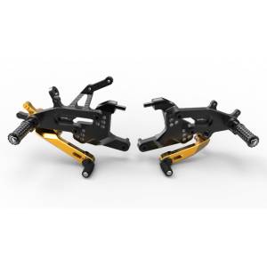 Ducabike - Ducabike Adjustable Folding Pegs Rear Sets: Ducati Panigale V4/S (Black/Gold Only) - Image 1