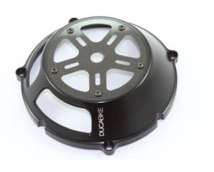Ducabike - Ducabike Ducati Dry Full Clutch Cover: Billet Aluminum / Carbon Fiber (Black Only) - Image 1
