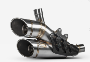 Zard - ZARD Stainless Steel or Black 2>1>2 w/ Carbon Fiber Heat Shield Slip On Exhaust - Ducati Diavel 1260 -'20-'21 - Image 1